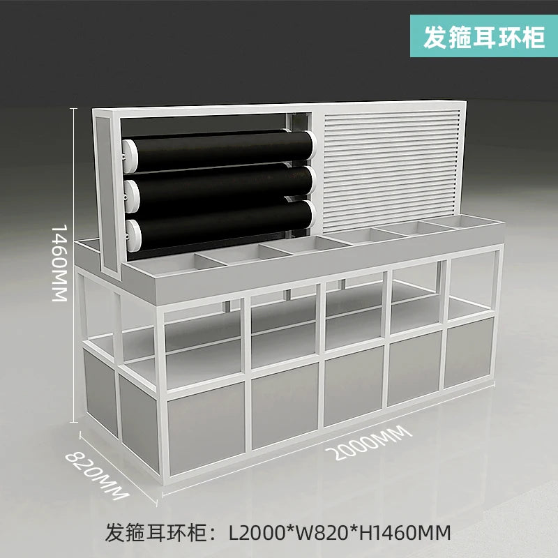 Earwear rack display rack large-capacity rack island display cabinet earrings hair hoop earrings display rack vertical customiza