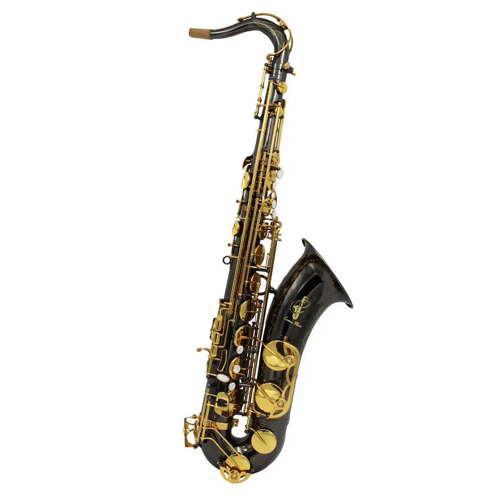 Eastern Music B flat pro use shiny black nickel plated gold key tenor saxophone