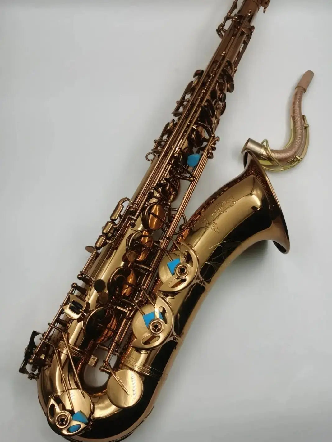 Eastern music champagne gold Mark VI style three double rail # tenor saxophone
