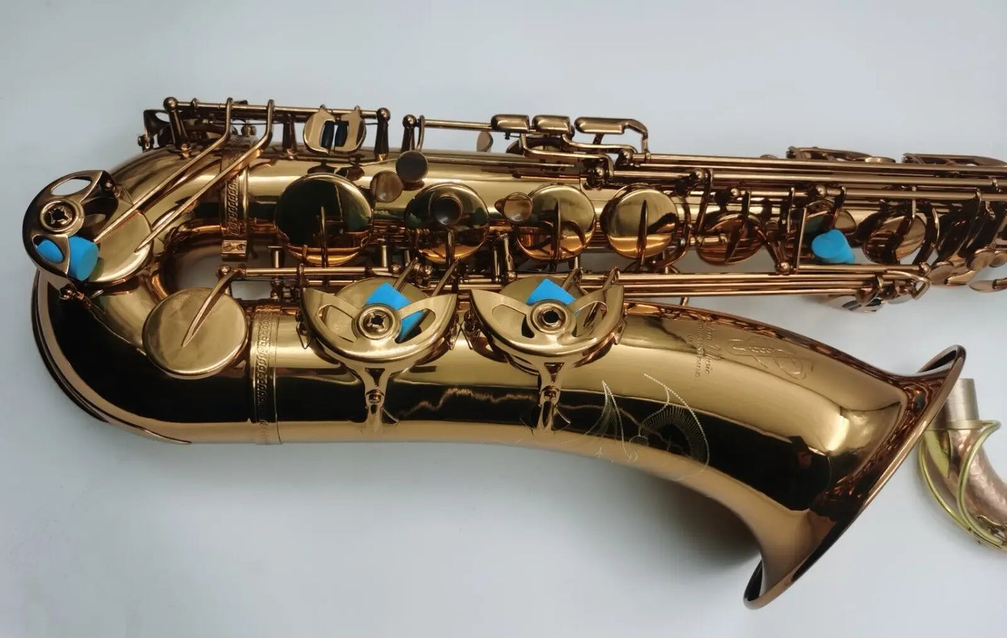 Eastern music champagne gold Mark VI style three double rail # tenor saxophone