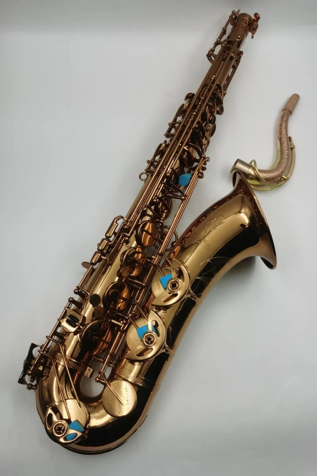 Eastern music champagne gold Mark VI style three double rail # tenor saxophone