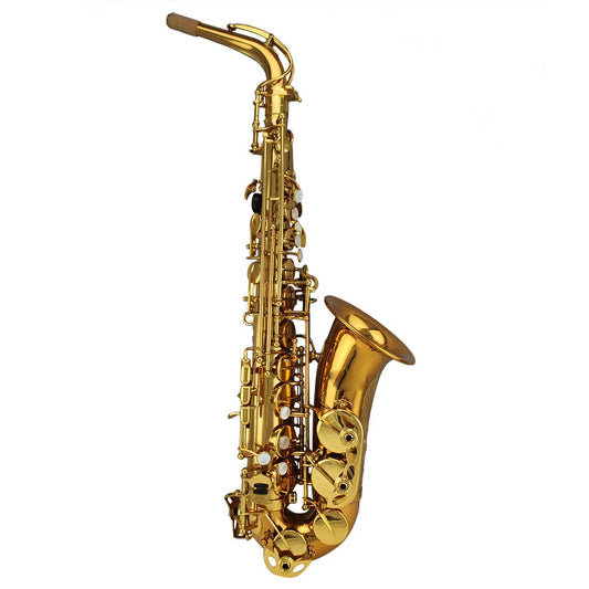 Eastern music gold lacquer gold brass bronze alto saxophone alto sax Mark VI type with high grade PC case