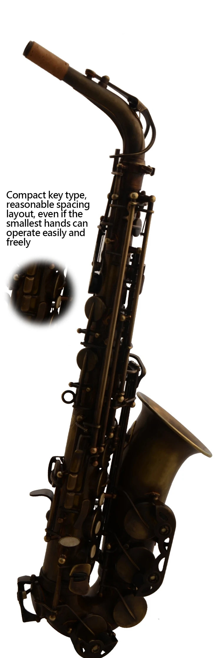 Eb Antique Brass Alto Saxophone Professional Saxophone SAX