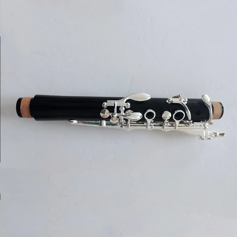 MMOOKA Ebony Clarinet Black Woodwind A Tone 18 Keys Wood Professional Clarinet Musical Instruments with Leather Case Nickel Silver Key
