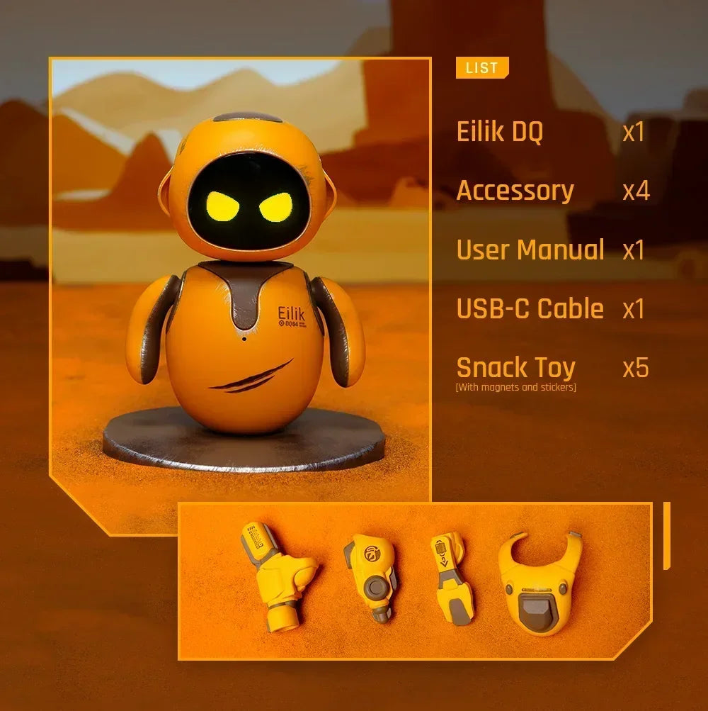 Eilik Emo Robot Intelligent Emotional Interaction Robot Ai Emo Puzzle Electronic Robot Christmas Gifts Kids Toys Birthday Gifts