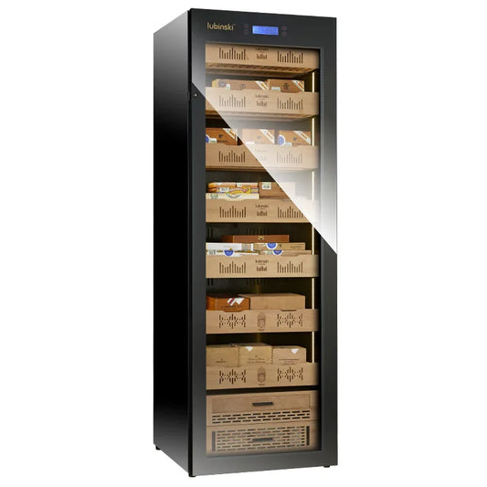 Electric Cigar Humidor Large Capacity Cedar Wood Cigar Humidor Cabinet Wine Tea Cooler Refrigerator Control Temperature Humidity