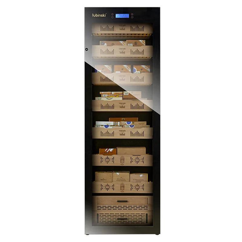 Electric Cigar Humidor Large Capacity Cedar Wood Cigar Humidor Cabinet Wine Tea Cooler Refrigerator Control Temperature Humidity