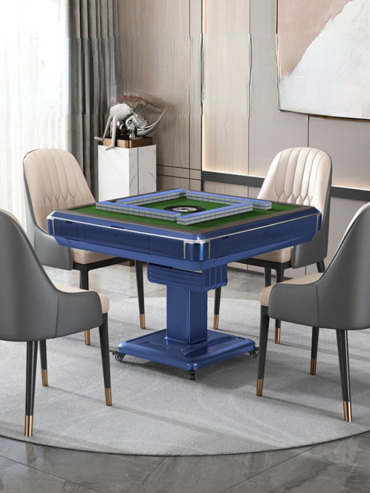 Electric Double Drive Mute Mahjong Machine Automatic Dining Table Dual-Use Roller Coaster Heating Folding Mahjong Table