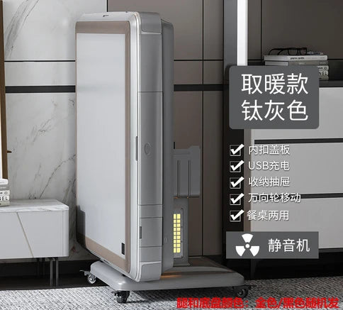 Electric Double Drive Mute Mahjong Machine Automatic Dining Table Dual-Use Roller Coaster Heating Folding Mahjong Table