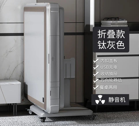 Electric Double Drive Mute Mahjong Machine Automatic Dining Table Dual-Use Roller Coaster Heating Folding Mahjong Table
