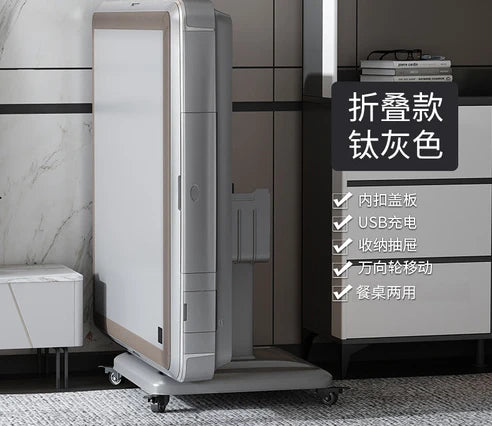 Electric Double Drive Mute Mahjong Machine Automatic Dining Table Dual-Use Roller Coaster Heating Folding Mahjong Table