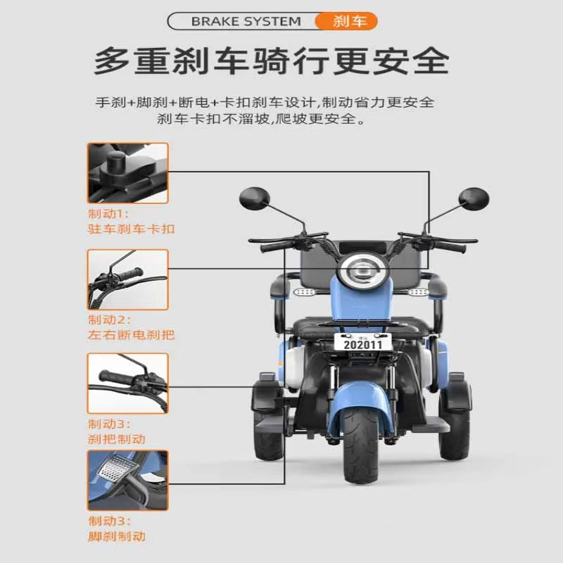 Electric tricycle, small household elderly transportation vehicle, adult and female pick-up and drop off for children, fashionab