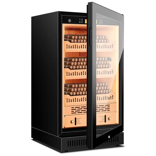 Electronic Cigar Cabinet Compressor Humidor Constant Temperature and Humidity Cedar Wood Inner Intelligent Humidity Control CL22