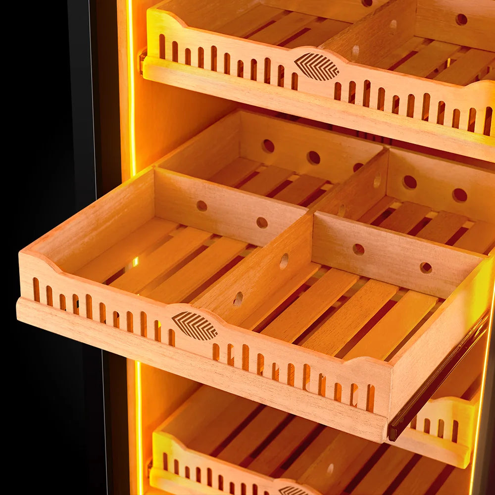 Electronic Cigar Cabinet Compressor Humidor Constant Temperature and Humidity Cedar Wood Inner Intelligent Humidity Control CL22