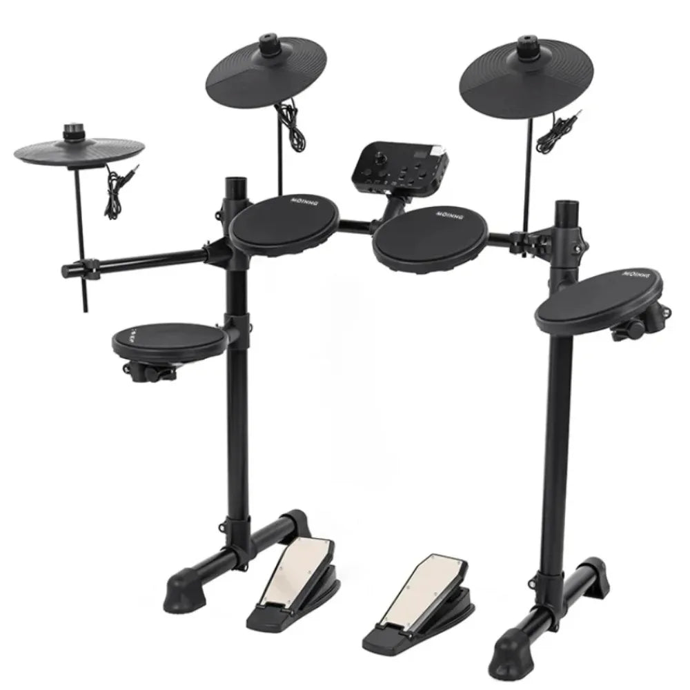 MMOOKA Electronic Drum Set MT10 Convenient 5-drum, 3-cymbal all-silicone Electronic Drum Kit 180 tones USB, MIDI, Headphone Interface.