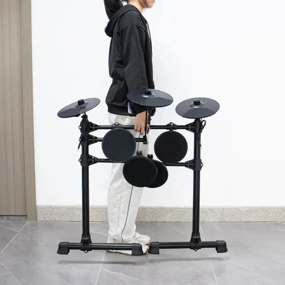 MMOOKA Electronic Drum Set MT10 Convenient 5-drum, 3-cymbal all-silicone Electronic Drum Kit 180 tones USB, MIDI, Headphone Interface.