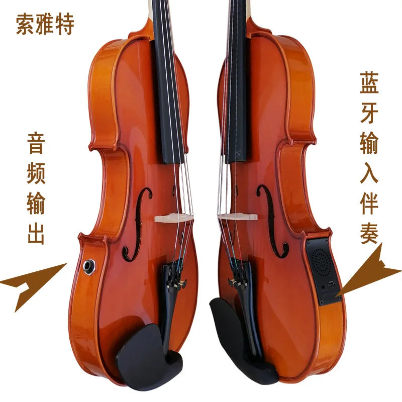 Electronic violin majors play stringed instruments