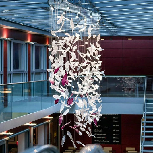 Engineering custom hotel crystal glass lamp large sales department ballroom special ceiling lamp villa living room chandelier