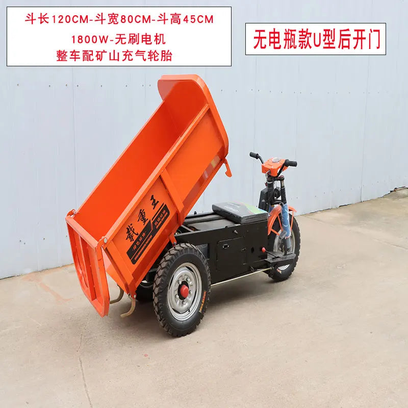 Engineering electric tricycle hydraulic system for agricultural construction sites