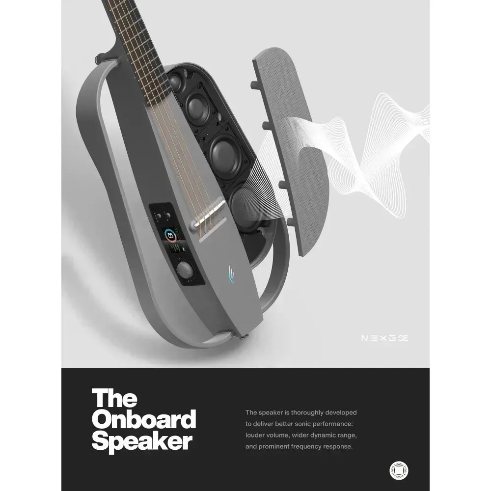 Enya Acoustic Electric Carbon Fiber Travel Guitar NEXG SE Smart Guitarra for Adults with 30W Wireless Speaker, Thickened Gig Bag