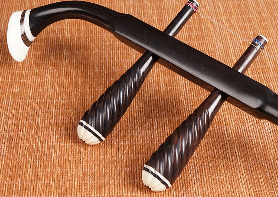 Erquan Erhu Black sandalwood Flat octagonal tube Chinese string instruments