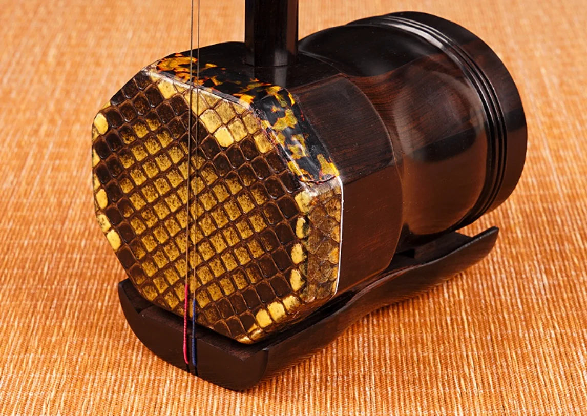 Erquan Erhu Black sandalwood Flat octagonal tube Chinese string instruments