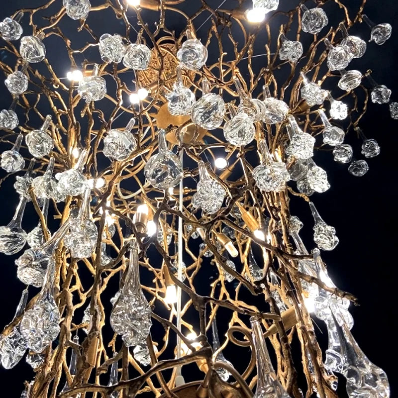 European Style Crystal Chandelier duplex Villa Hotel staircase lamp luxury atmosphere Sales Department lobby engineering lamps