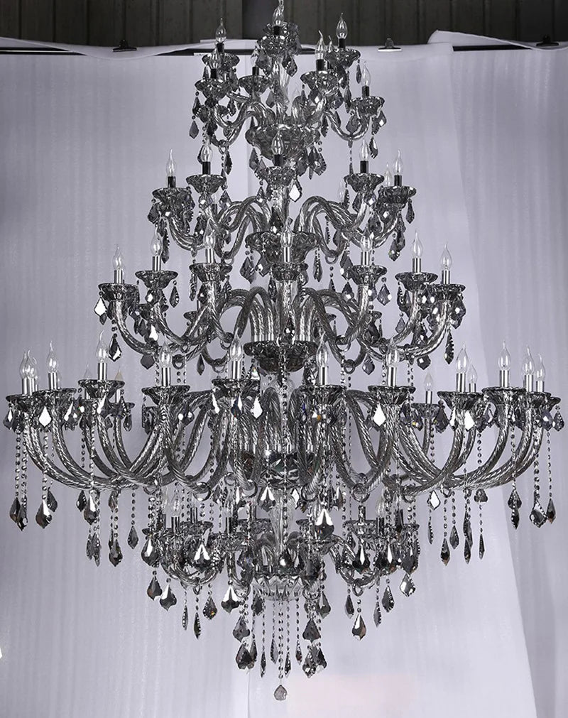 European Villa Hotel Lobby Crystal Chandeliers Retro Building Middle Floor Lighting Highend Club Staircase Engineering Lamps