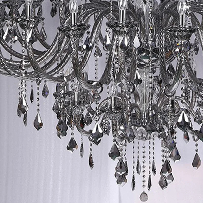 European Villa Hotel Lobby Crystal Chandeliers Retro Building Middle Floor Lighting Highend Club Staircase Engineering Lamps