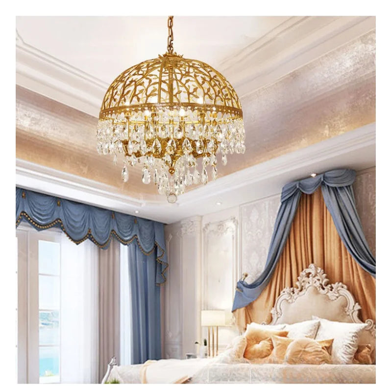 European and American French style all copper crystal chandeliers, European style villas, luxurious restaurants, hallways, bedro