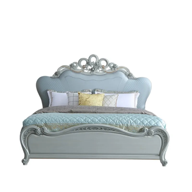 European carved solid wood 1.8m Princess bedroom American wedding bed double bed