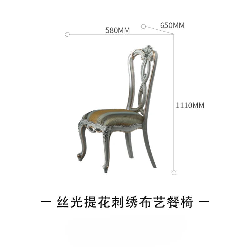 European marble countertop 1.4M round dining table small apartment with turntable dining table
