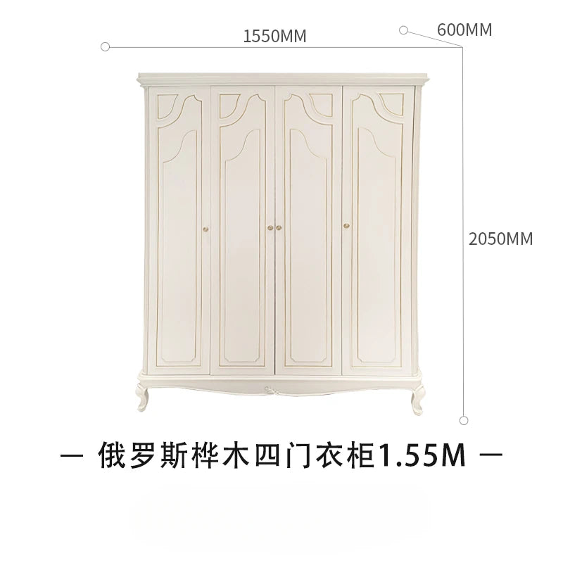 European minimalist small unit mercerized jacquard fabric 1.8M solid wood carving bed