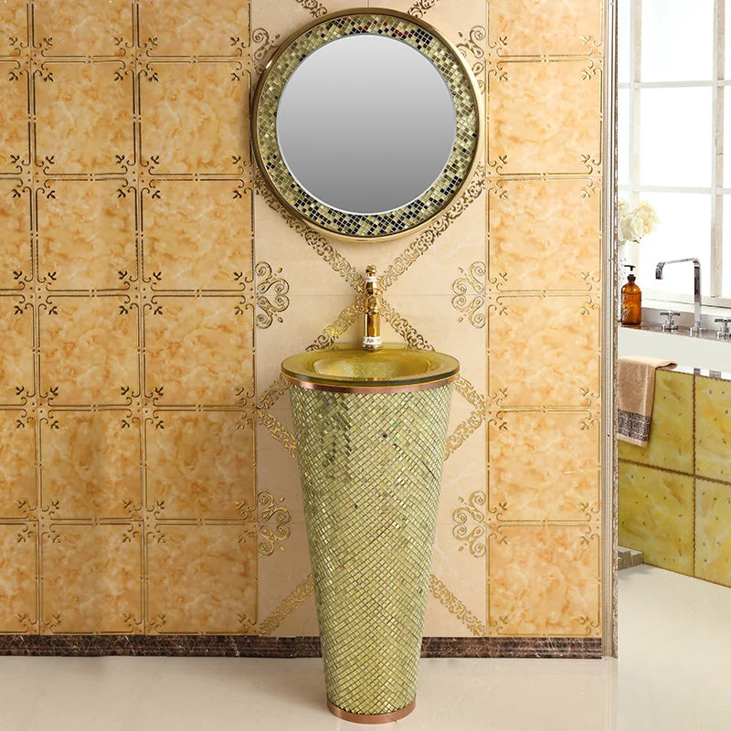 European-style bar column basin column-type washbasin toilet vertical integrated washbasin floor-mounted washbasin