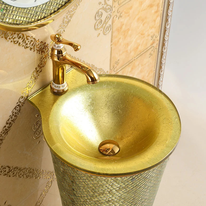 European-style bar column basin column-type washbasin toilet vertical integrated washbasin floor-mounted washbasin