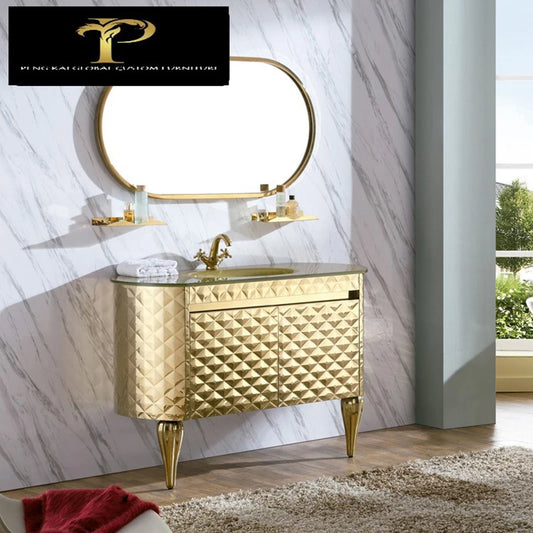 European-style bathroom cabinet combination American-style bathroom cabinet stainless steel washbasin floor-to-ceiling washbasin