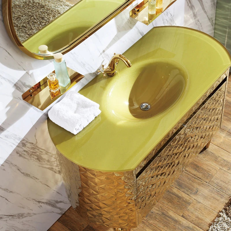 European-style bathroom cabinet combination American-style bathroom cabinet stainless steel washbasin floor-to-ceiling washbasin