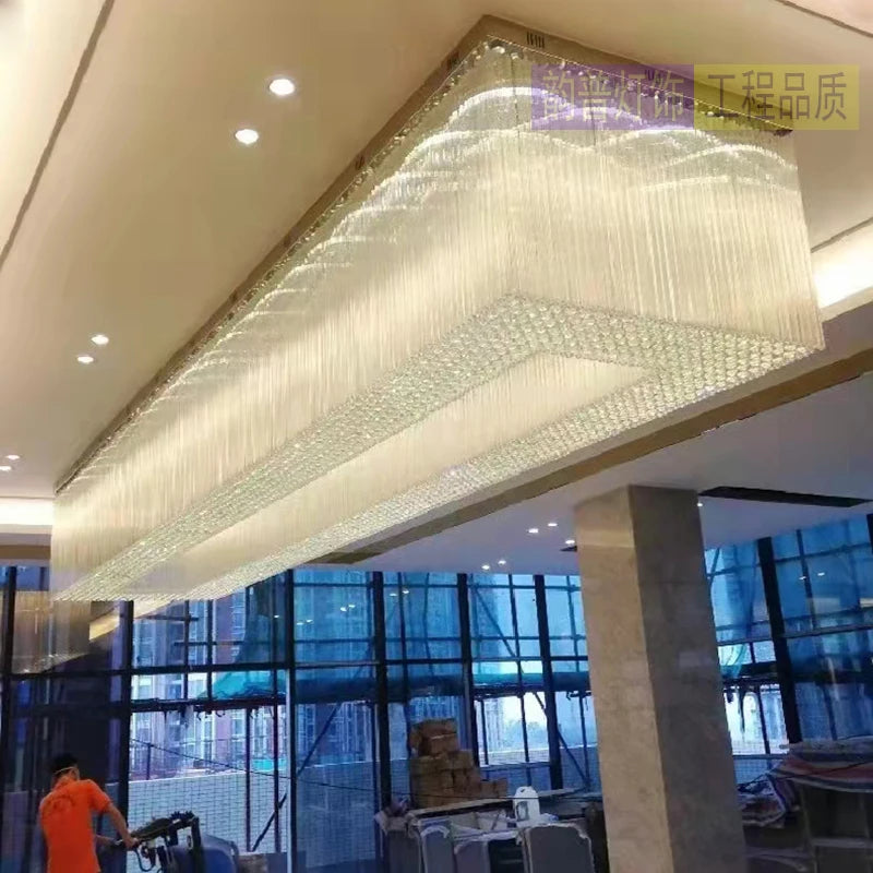 European-style large banquet hall villa living room crystal chandelier hotel wedding jewelry store KTV large chandelier