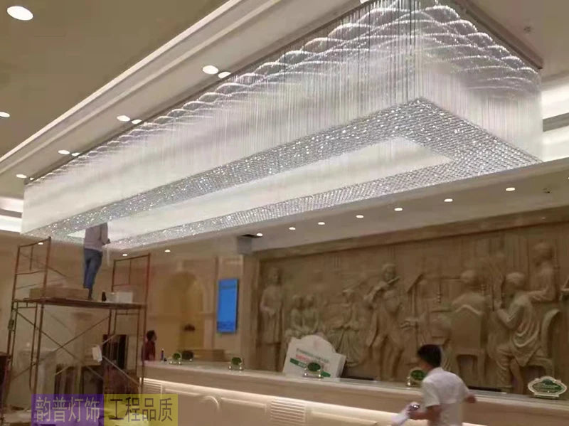 European-style large banquet hall villa living room crystal chandelier hotel wedding jewelry store KTV large chandelier