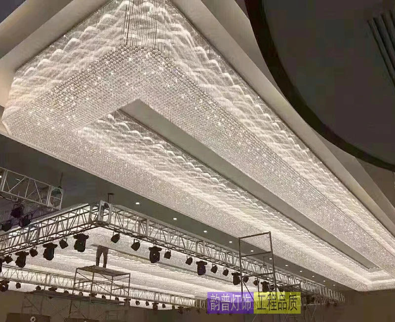 European-style large banquet hall villa living room crystal chandelier hotel wedding jewelry store KTV large chandelier