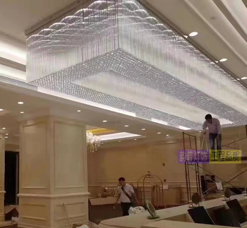 European-style large banquet hall villa living room crystal chandelier hotel wedding jewelry store KTV large chandelier