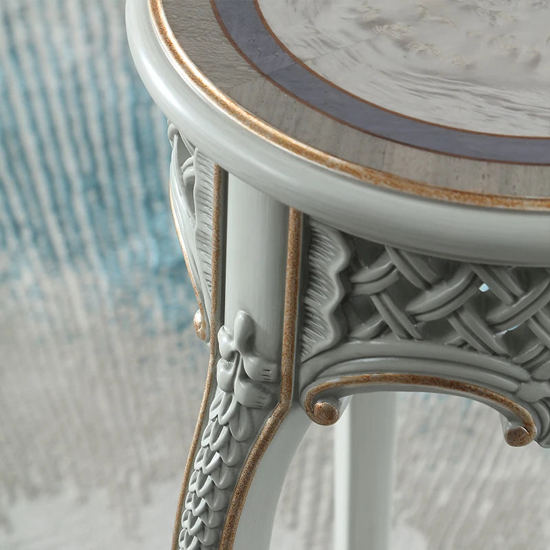 European-style solid wood flower rack small living room shelf flowerpot hanger