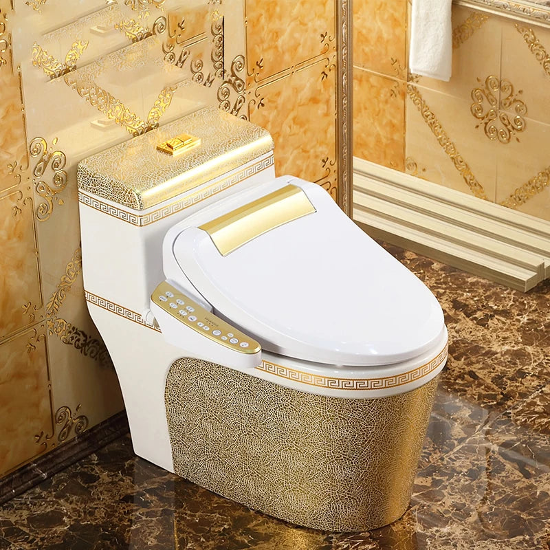 European-style toilet golden smart toilet cover instant hot toilet cover body cleaner automatic cleaning and drying