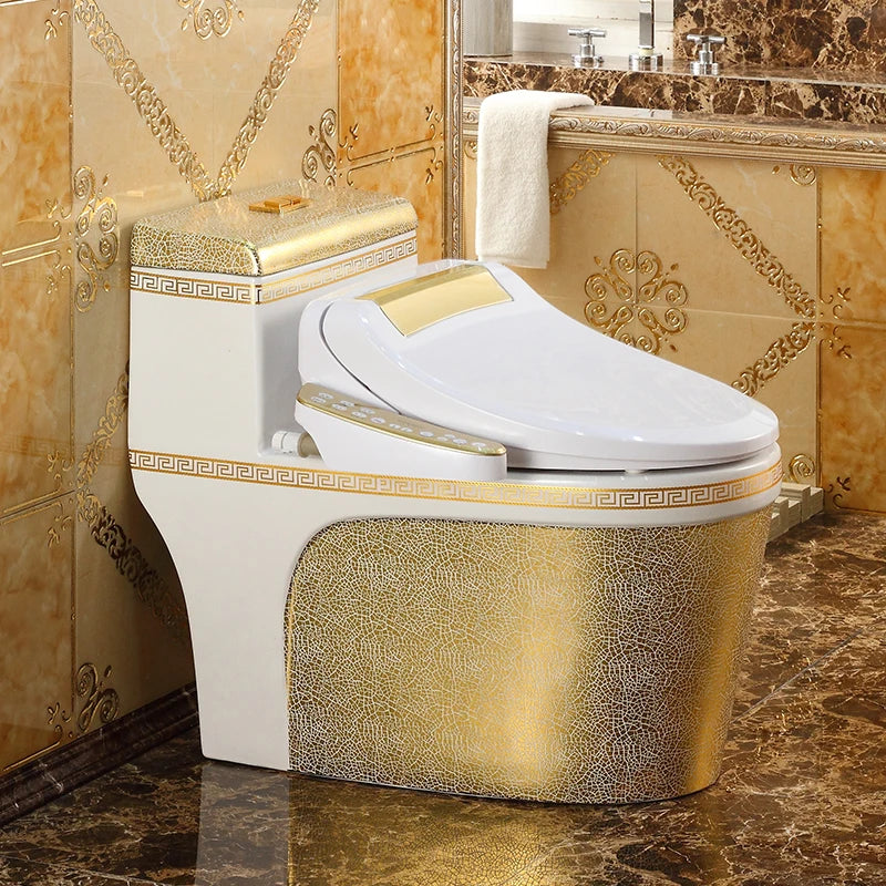 European-style toilet golden smart toilet cover instant hot toilet cover body cleaner automatic cleaning and drying