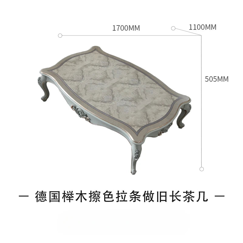 European style top layer cowhide fabric sofa, living room, small unit, painted gold sofa combination