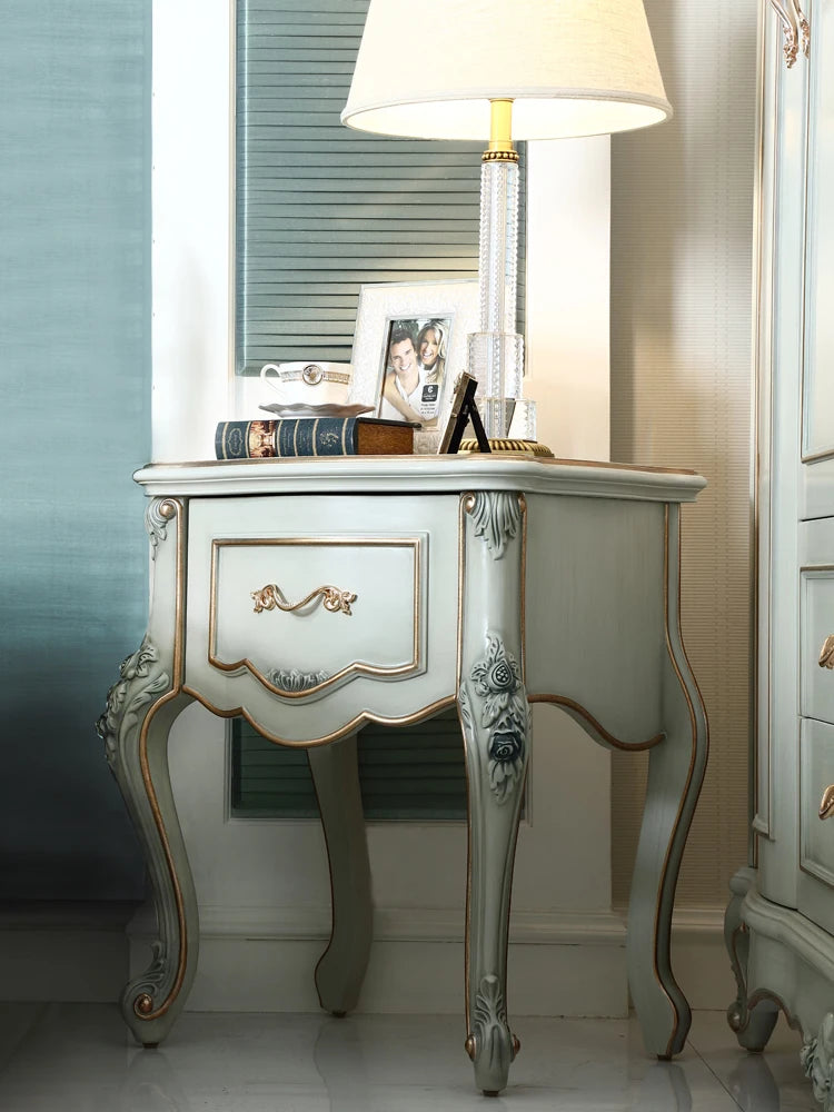 European style villa solid wood 1.8 double bed, master bedroom carved wedding princess bed