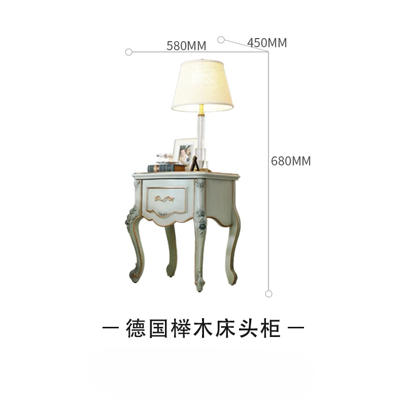 European style villa solid wood 1.8 double bed, master bedroom carved wedding princess bed