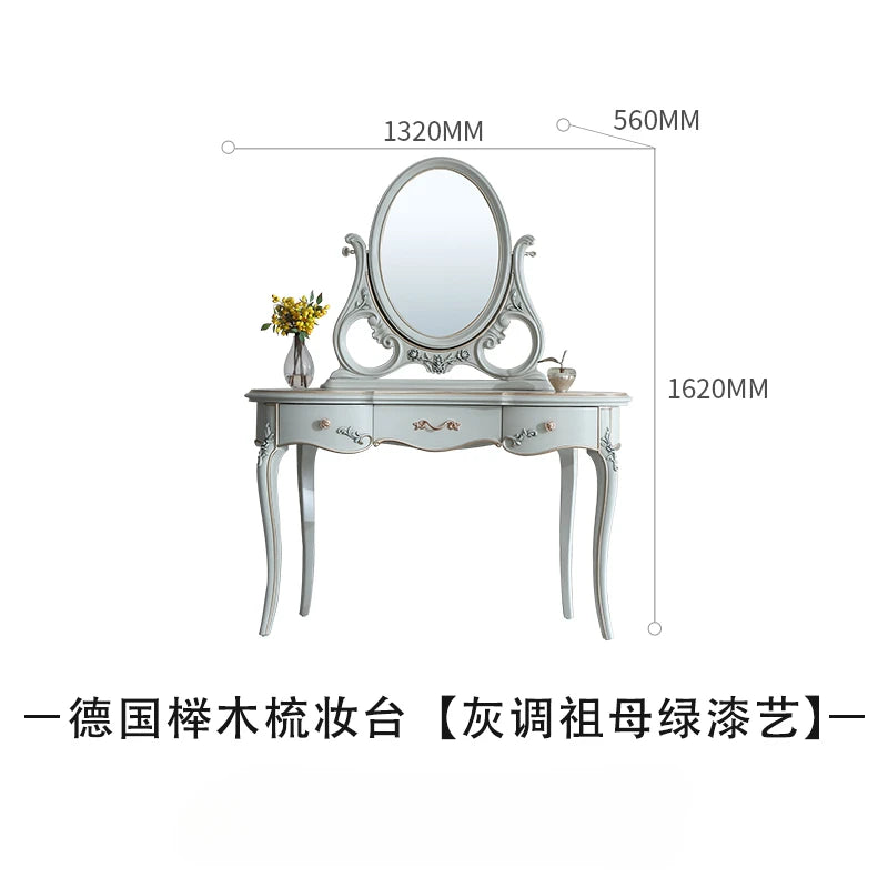 European style villa solid wood 1.8 double bed, master bedroom carved wedding princess bed