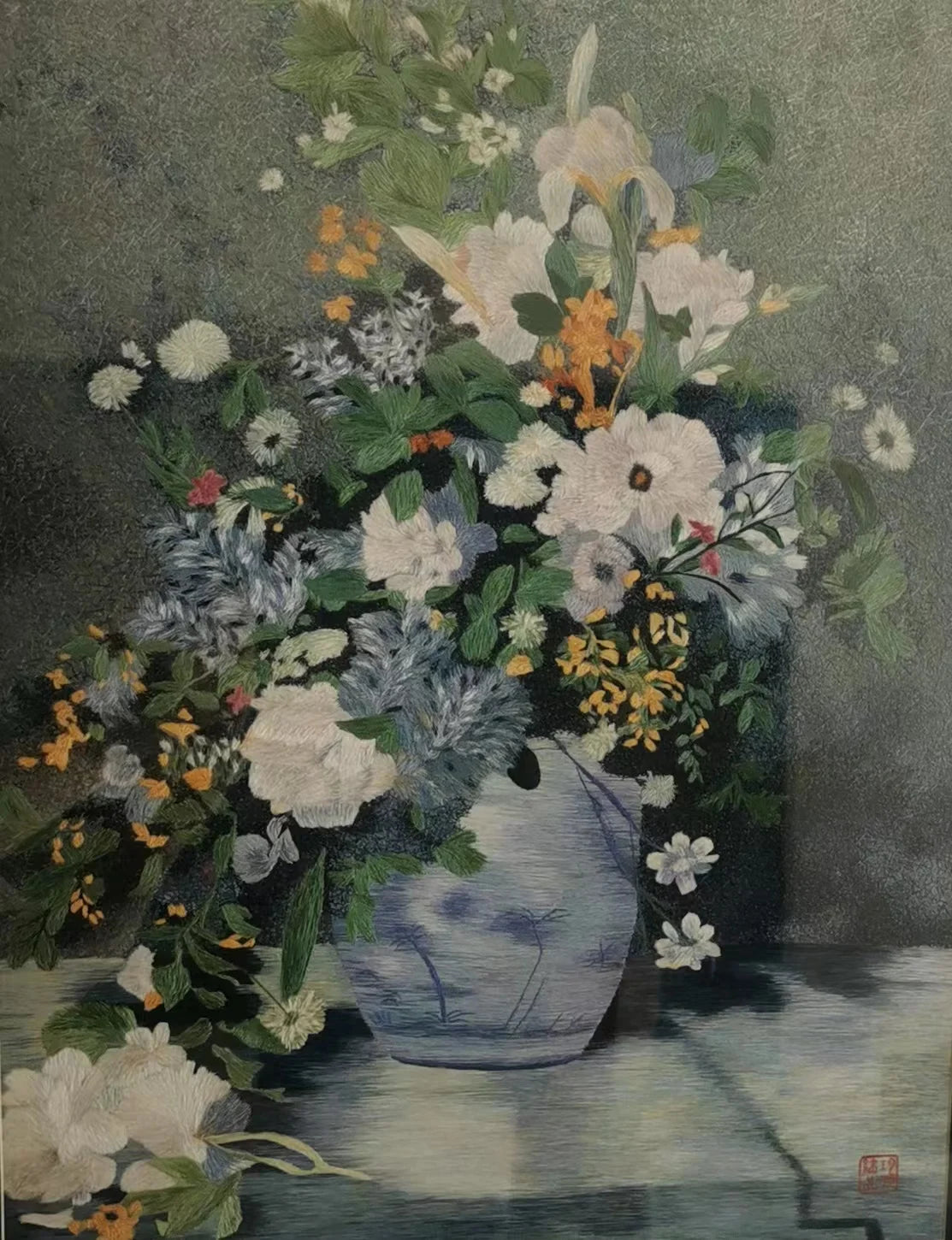 Exquisite Chinese silk embroidery art painting still life wall decor Suzhou Embroidery