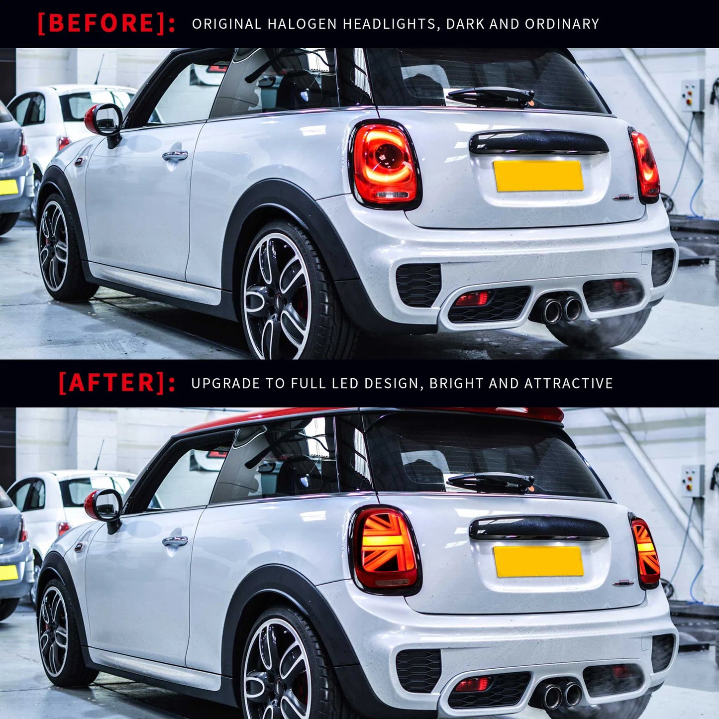 Für 2014-UP MINI Cooper F55 F56 F57 Union Jack Rücklichter mit sequentiellem Blinker-Treiber und Beifahrers eite